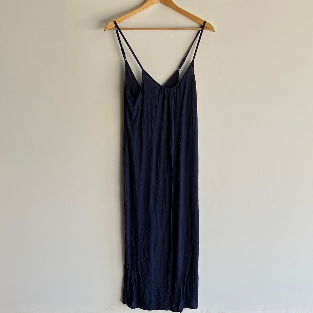 XPENYO Elegant Navy Blue Slip Maternity Dress